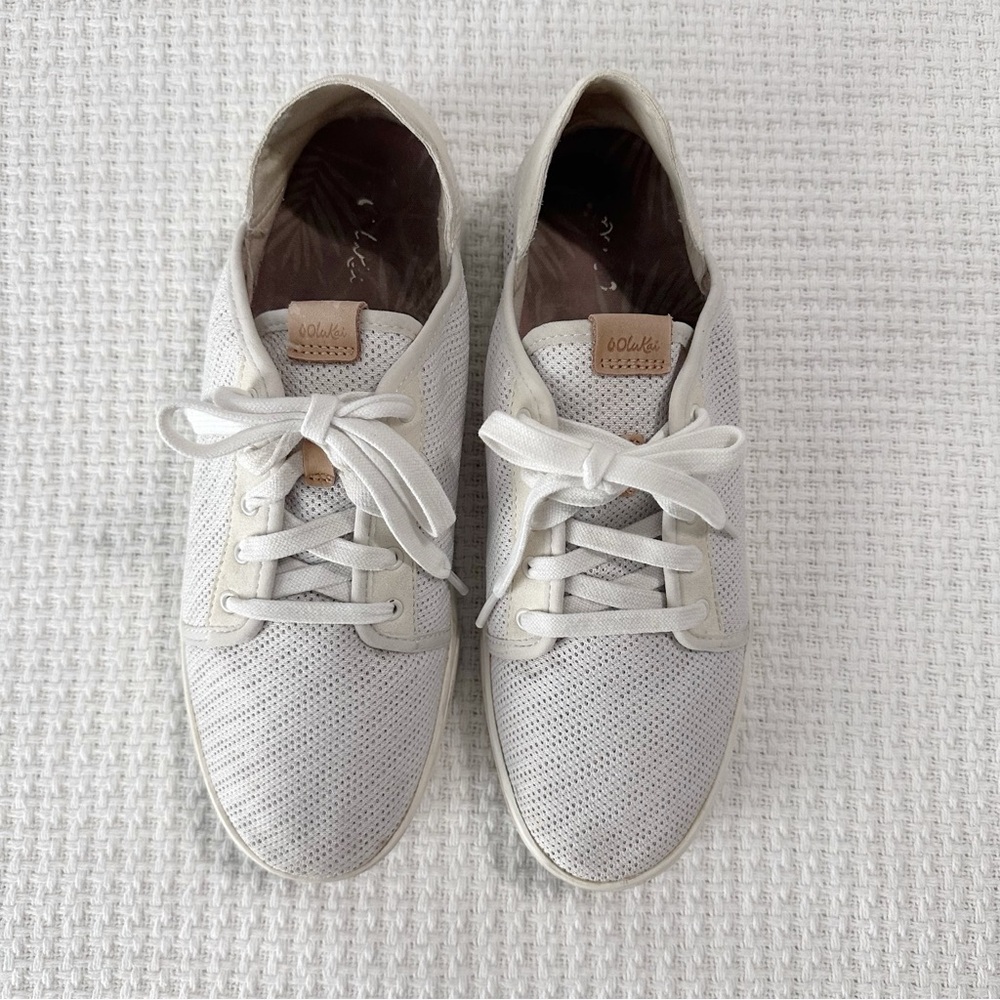 Olukai Pehuea Li White Breathable Mesh Slip-on Sneakers Womens 11 Summer Coastal